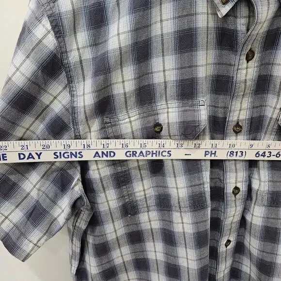Men's Short Sleeve Carhartt Button Down Shirt Size XL - Picture 10 of 11